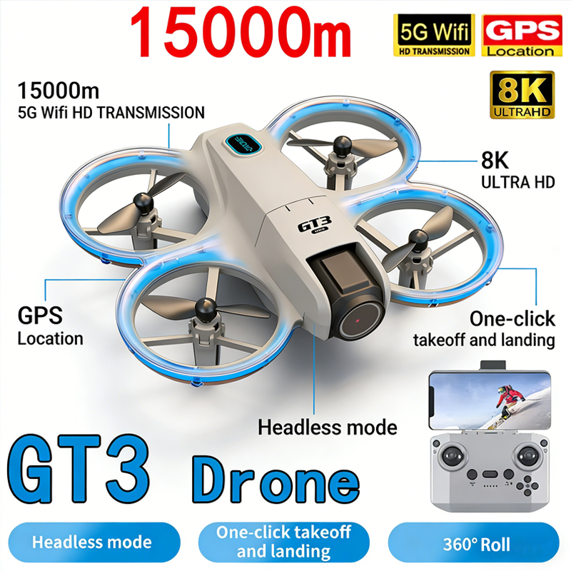 New GT3 MAX Drone 8K HD Aerial - Drone Pro Rc Ufo 评论和价格