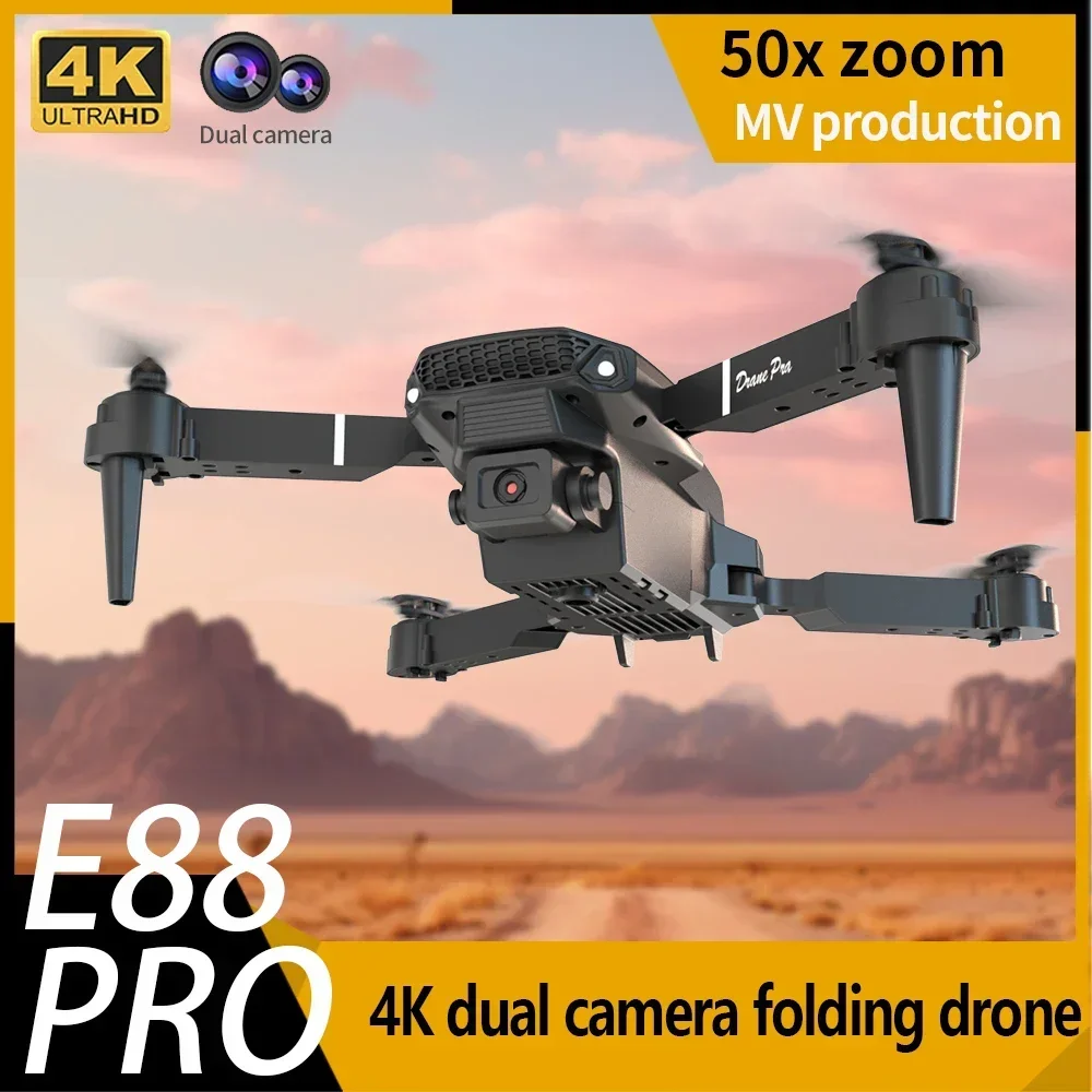 4K HD Camera E88 Mini Drone Wi - Drone Pro Rc Ufo 评论和价格