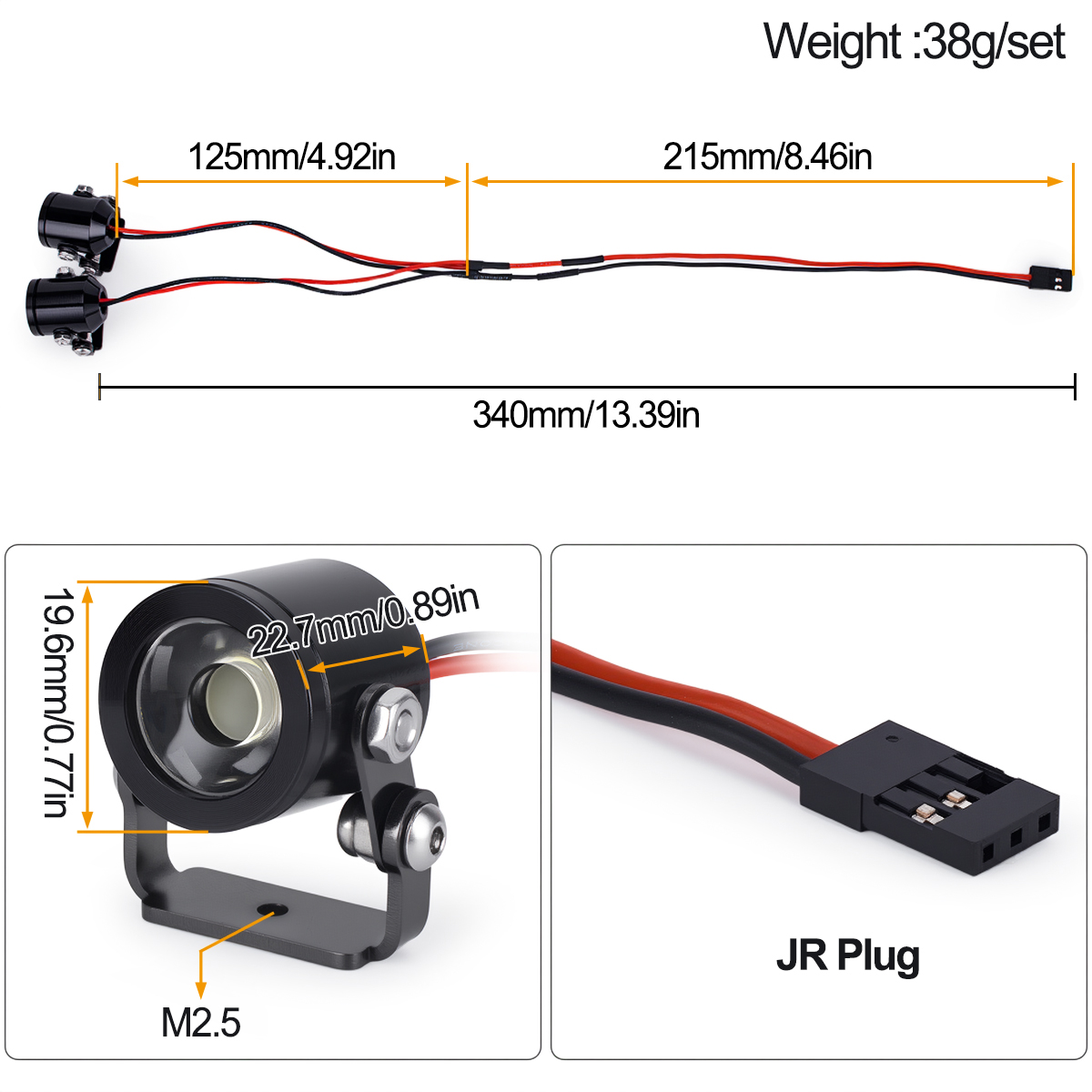 RC Car LED Light Headlight Spo - Drone Rc Bolide 评论和价格