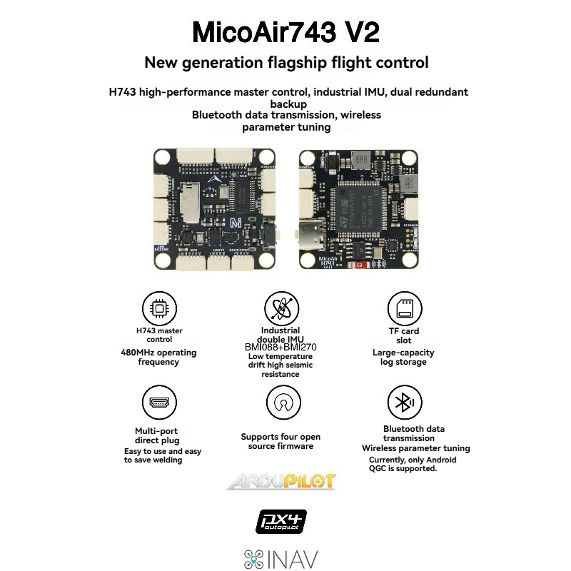 MicoAir743 V2   Flight Control - Betaflight Flight Controller 评论和价格
