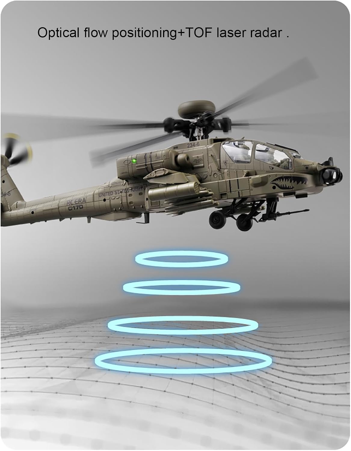 310MM 6CH C170 AH-64D Remote C - Drone Rc Bolide 评论和价格