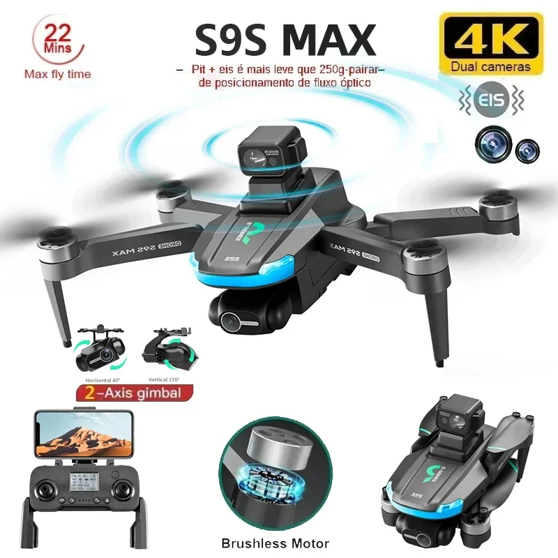 NEW S9S MAX MINI Drone 4K 2-Ax - Drone Rc Plegable 评论和价格