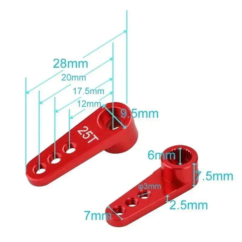 NEEBRC 25T Metal Servo Arm 3 H - Rc Car Servo 评论和价格