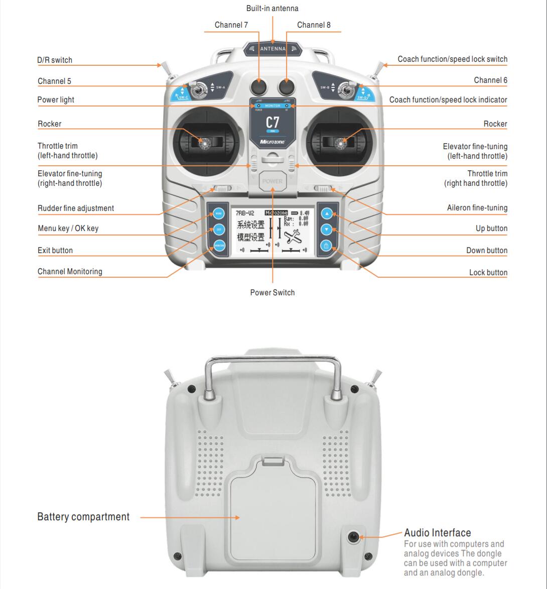 MicroZone MC7 Controller C7 MI - Drone Helicopter Rc 评论和价格