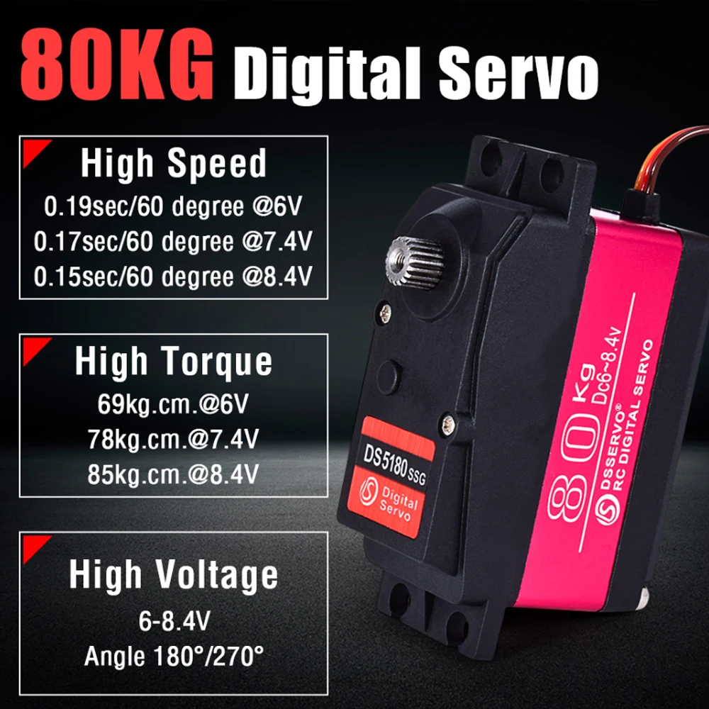 Dsservo Waterproof DS5180 80KG - Rc Car Servo 评论和价格