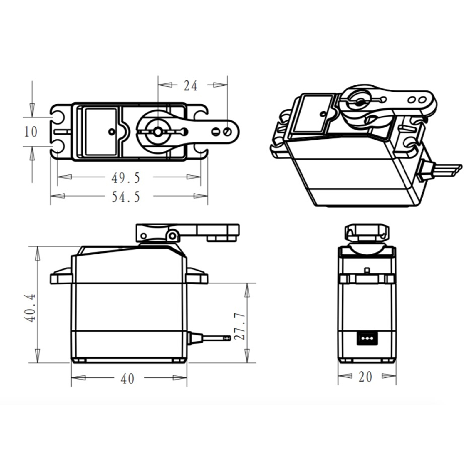 4PCS DS3225 25Kg RC Digital Se - Rc Car Servo 评论和价格