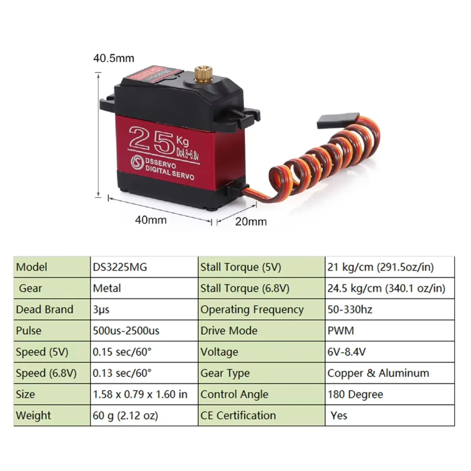 4PCS DS3225 25Kg RC Digital Se - Rc Car Servo 评论和价格
